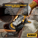 DEWALT Amoladora Angular 18V XR Sin Escobillas 125mm Cabezal Plano, Inalámbrica para Espacios Reducidos, Corte de Metal, Mayor Seguridad y Protección contra Polvo, Solo Cuerpo – DCG405FN-XJ