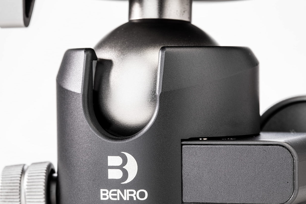 Benro GX35 - Cabezal de Bola de Perfil bajo con Placa PU56, Capacidad de 35 kg, Doble Panorama, Aluminio, Arca-Swiss, Ultraligero, Mecanismo de Bloqueo Seguro