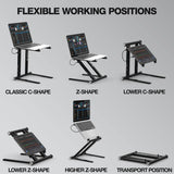 Reloop Stand Hub Innovadora combinación de soporte para portátil y hub usb-c avanzado con alimentación Powerdrive