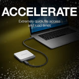 Seagate Fast SSD, 1 TB, Disco duro externo portátil SSD, USB-C, USB 3.0 para PC, ordenador portátil y Mac, 2 meses de suscripción a Adobe CC Photography (STCM100040)