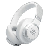 JBL Auriculares inalámbricos circumaurales Live 770 NC, con tecnología Bluetooth y cancelación adaptativa de ruido, hasta 65 horas de reproducción, blanco