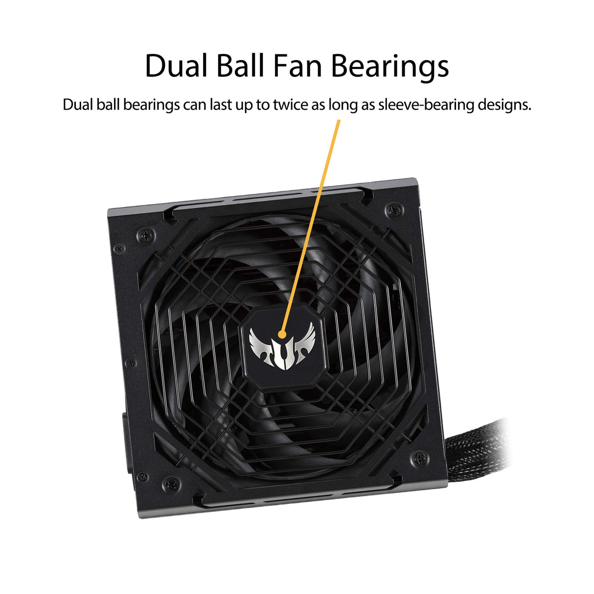 ASUS TUF-GAMING-750B - Fuente de alimentación 750W Bronze (80 Plus Bronze, Grado Militar, Doble rodamiento de Bolas, Revestimiento PCB, Axial-Tech, tecnología 0db, Cables apantallados) Negro