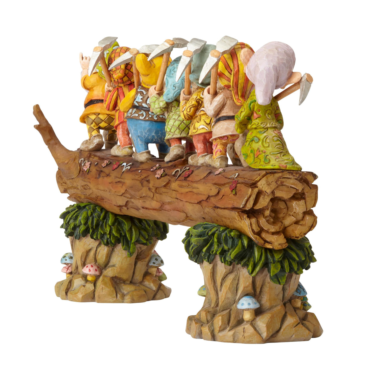 Disney Traditions, Figura de los 7 enanitos de "Blancanieves" yendo a trabajar, para coleccionar, Enesco, 35.6 x 8.9 x 21 cm, Multicolor