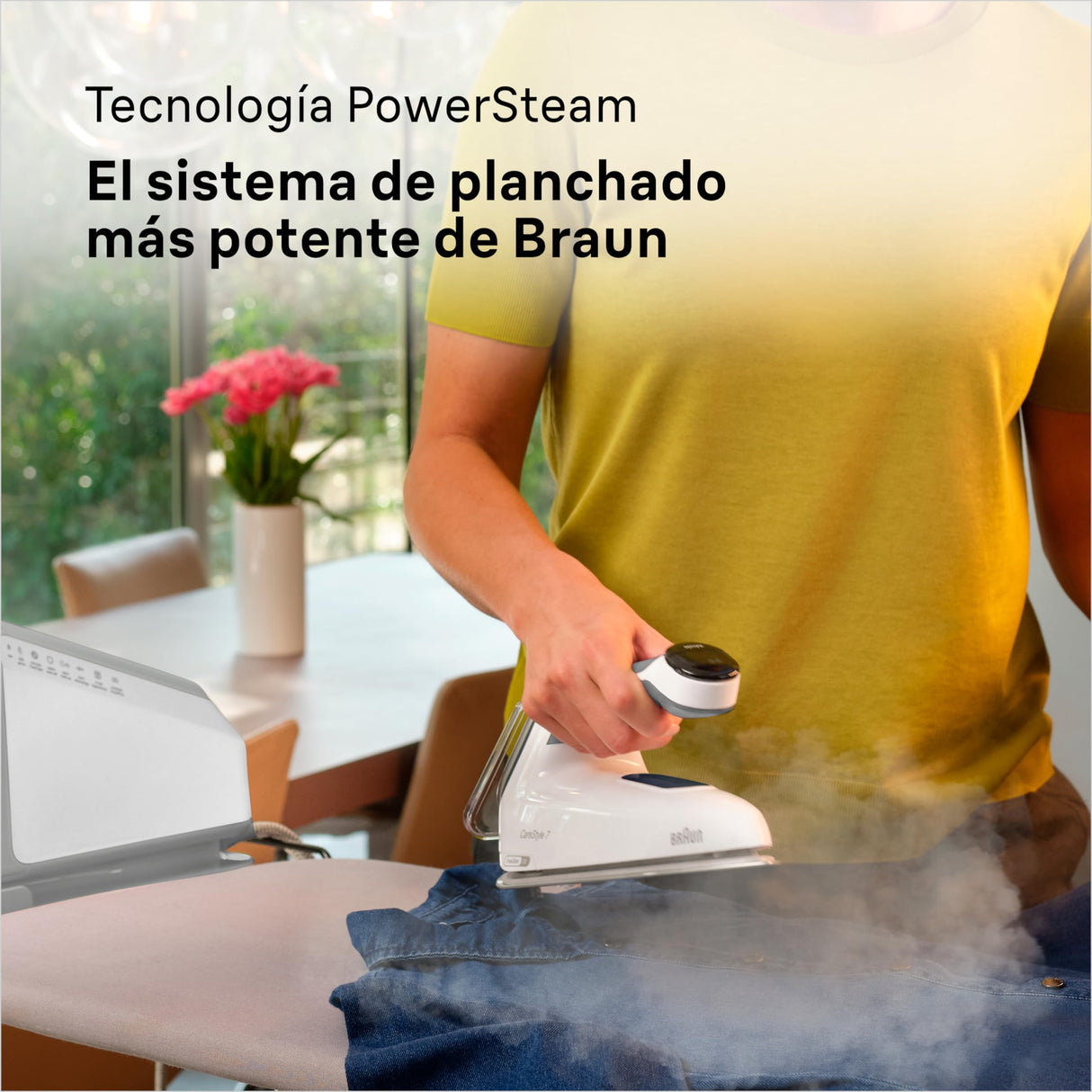 Braun CareStyle 7 IS7262GY, Centro de Planchado con Generador de Vapor Profesional, FreeGlide 3D, iMode e iCare, Planchado Vertical, Ultimate FastClean, Depósito Extraíble 2 L, 2700W, Violeta