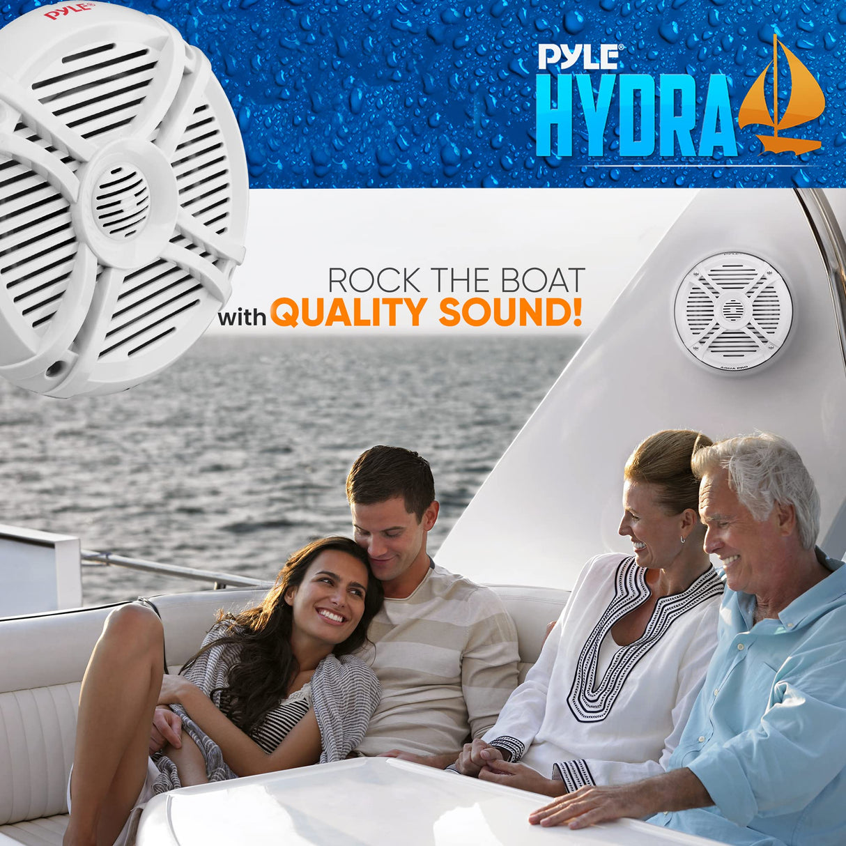 Pyle PLMRX67 Blanco altavoz - Altavoces (2.0 canales, Alámbrico, Terminal, 65 - 20000 Hz, 4 Ω, Blanco)