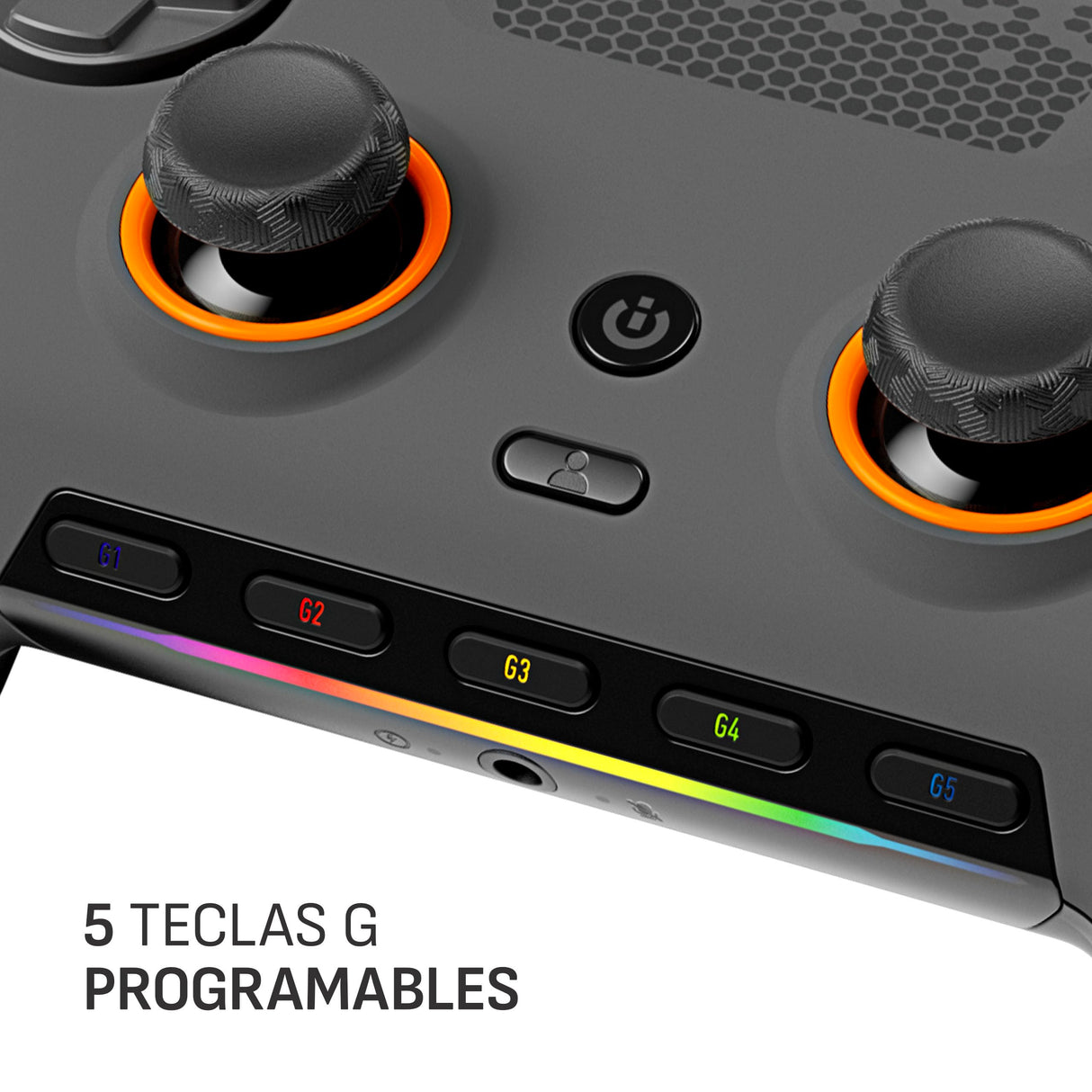 SCUF ENVISION PRO Wireless V1 (2023) Controlador para Juegos de PC - Cinco Teclas G Reasignables - Paletas Traseras Reasignables - Disparadores Instantáneos - Compatible con iCUE - Gris Metalizado