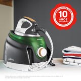 Polti La Vaporella XT90C, Plancha de vapor con caldera, 7 Bar de presión, Potencia 2350 W, Función Eco, Autonomía ilimitada, Capacidad 1,4 L, Steam Pulse 450 g, Verde y Gris