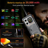 Blackview XPLORE 1 WT Movil Irrompible 5G, 20000mAh Movil Indestructible, 48GB+512GB, 6,78" FHD+ & 2,01" 120Hz Android 15 IP69K, 64MP+50MP+20MP, NFC/OTG/GPS/AI