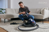 ZEEGMA ZONDER VERRE FLOW Aspiradora Sin Bolsa 2 Filtros Higiénicos Para Alérgicos Succión 21000 Pa, Cepillo para Parquet, Turbobrush, 800 W Cable 9m, Funcionamiento Silencioso Cartuchos Aromáticos