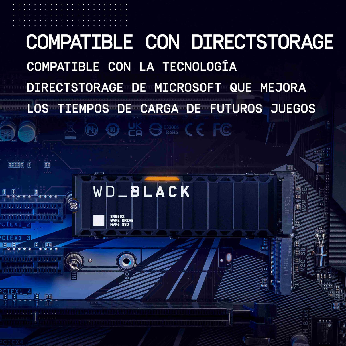 WD_BLACK SN850X NVMe SSD 8 TB M.2 2280 NVMe SSD con disipador de calor, Velocidades de lectura hasta 7200 MB/s, escritura 6600 MB/s, SSD para Juegos internos, PCIe Gen4, SSD de alto rendimento, Negro