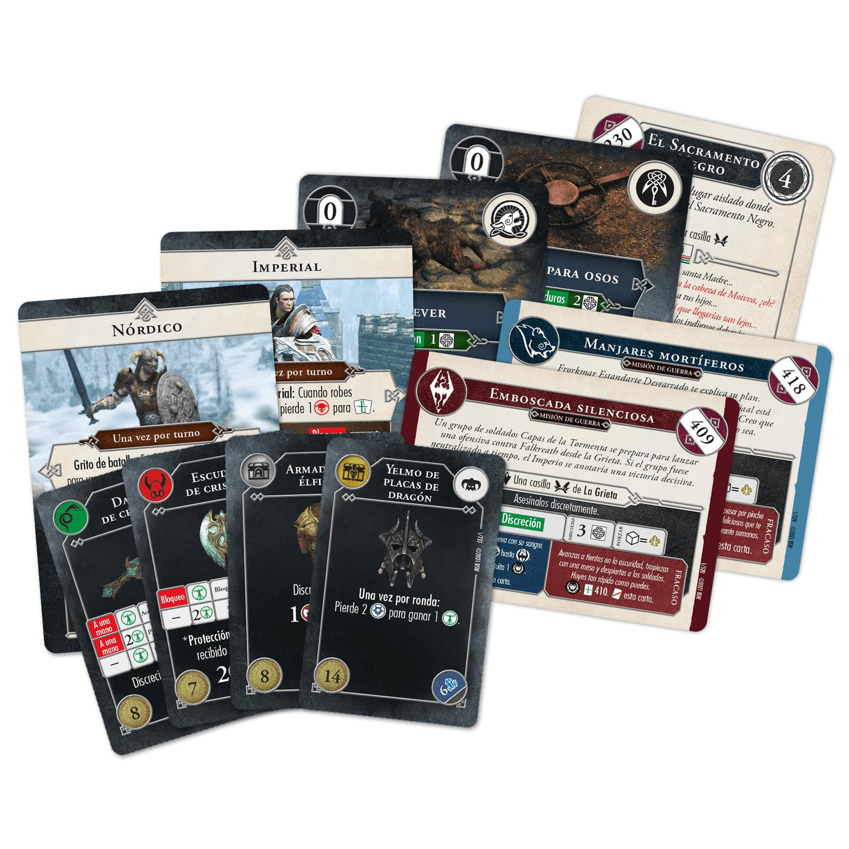 Modiphius Entertainment The Elder Scrolls V: Skyrim El Juego de Aventuras Juego de Mesa, A Partir de 14 Años, De 1 a 4 Jugadores, 60-120 Minutos por Partida, Español