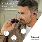 Technics EAH-AZ100E-A Auriculares Inalámbricos con Cancelación De Ruido, Bluetooth Multipunto, Voice Focus AI, Cómodos Auriculares Internos, Azul Medianoche