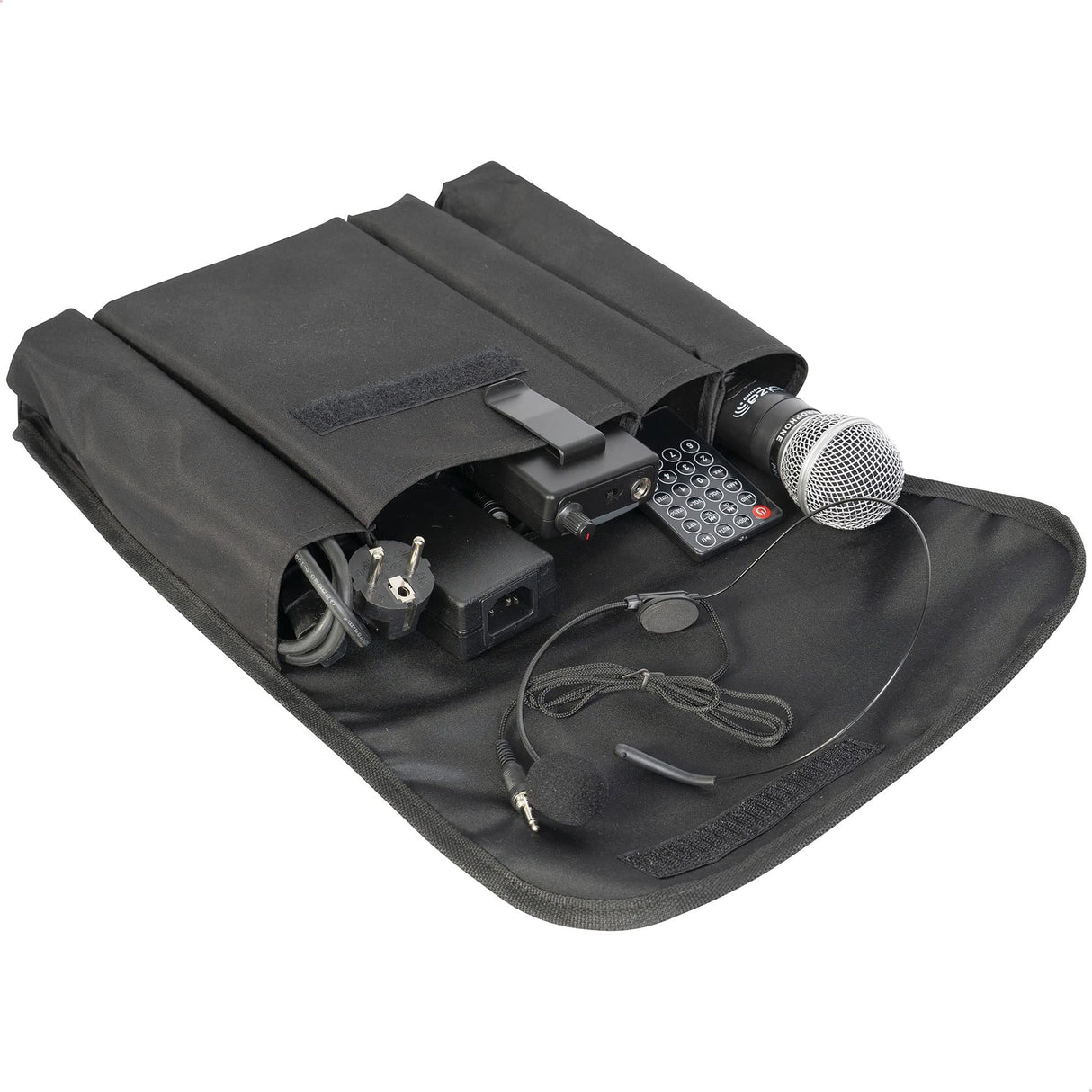 Ibiza - PORT12VHF-MKII - Altavoz portátil 12"/700W MAX con 2 micrófonos (VHF), mando a distancia y funda protectora - Bluetooth, USB, SD - Autonomía de 5 a 7h