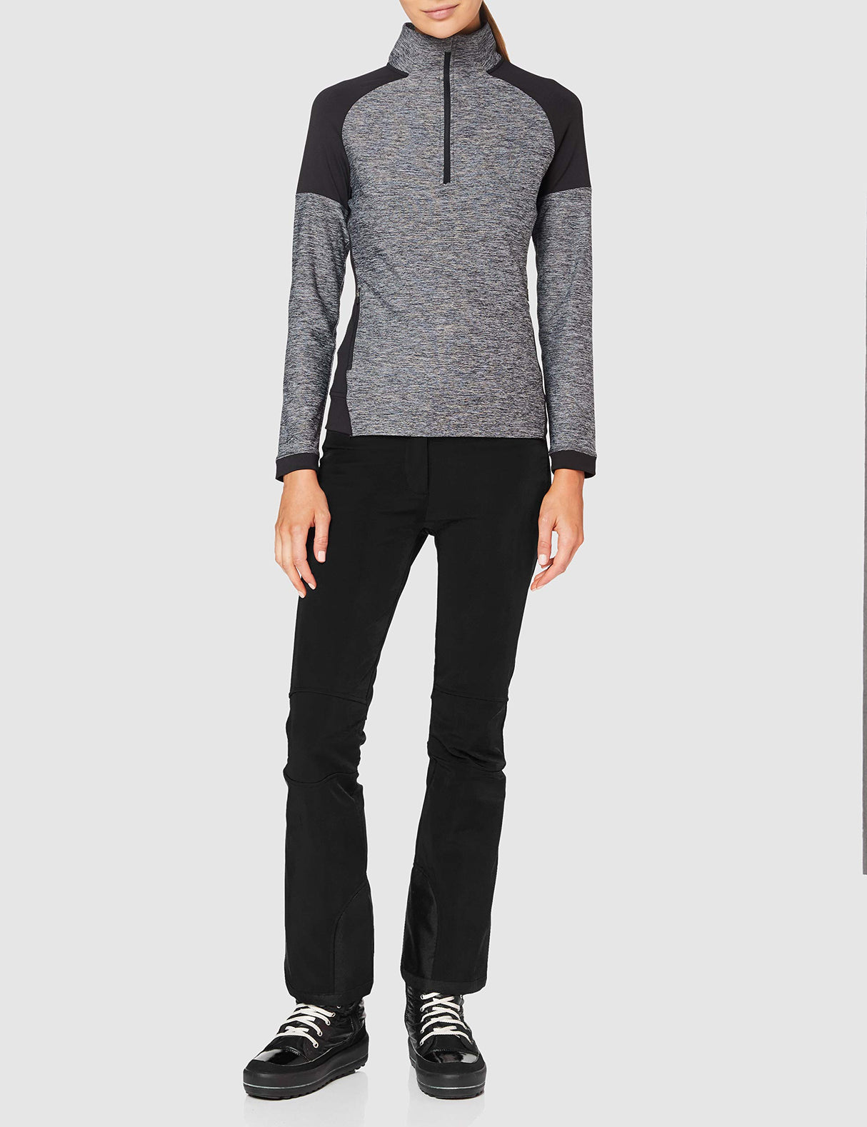 CMP Pantalones Softshell Ajustables, Mujer, Negro, XXS