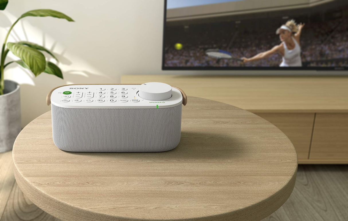 Sony SRS-LSR200, Altavoz Inalámbrico con mando a distancia para tv, ideal para personas mayores o con problemas de audición, Blanco