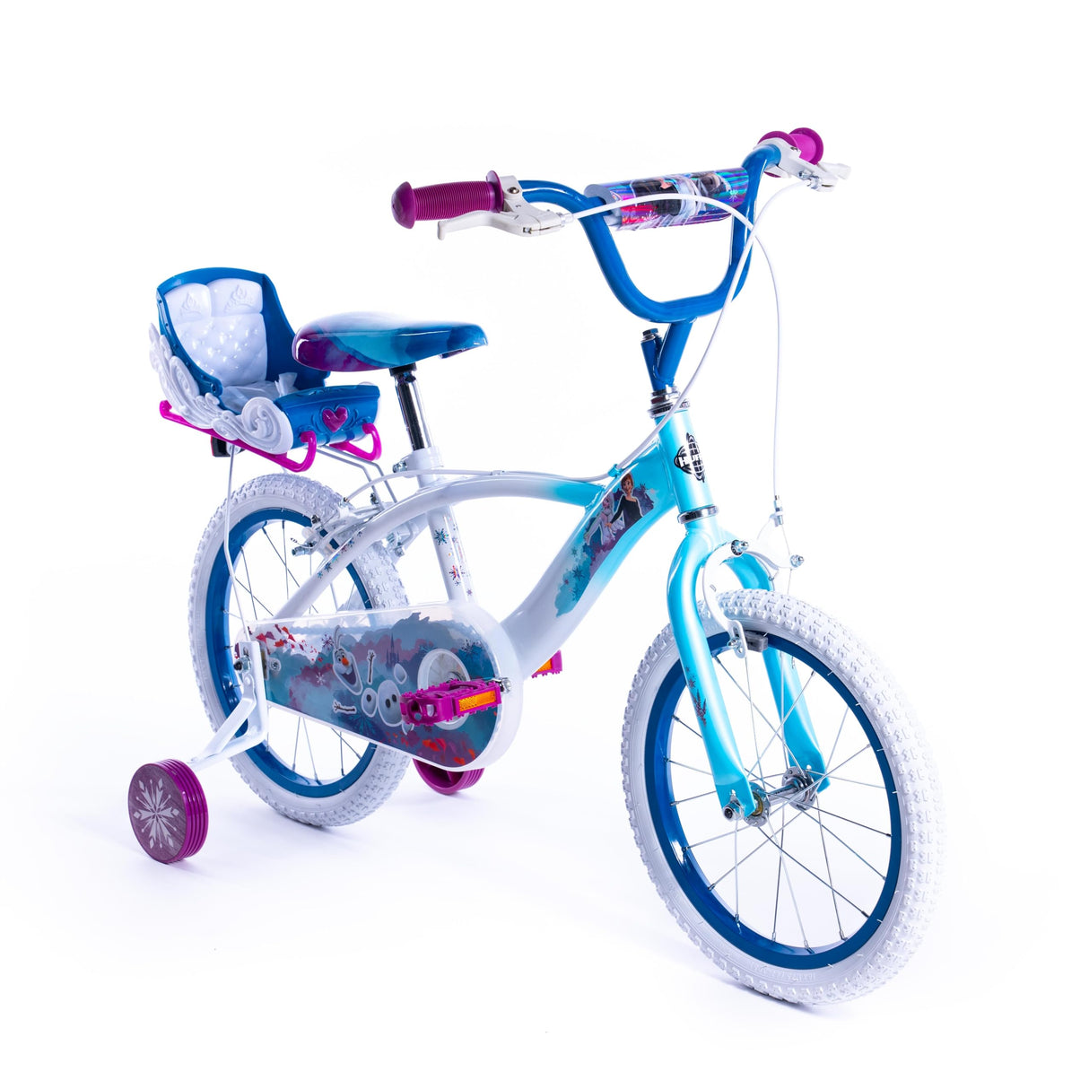 Huffy Bicicletta Pollici Bicicleta de 16 Pulgadas Disney Frozen Luxury, Bebés niñas, Azul Claro