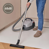 ZEEGMA ZONDER VERRE Klassik Aspiradora con Bolsa 2 Filtros Higiénicos para Alérgicos Gran Potencia de Succión Cepillo para Parquet 800 W, Cable 12 M, Funcionamiento Silencioso Cartuchos Aromáticos