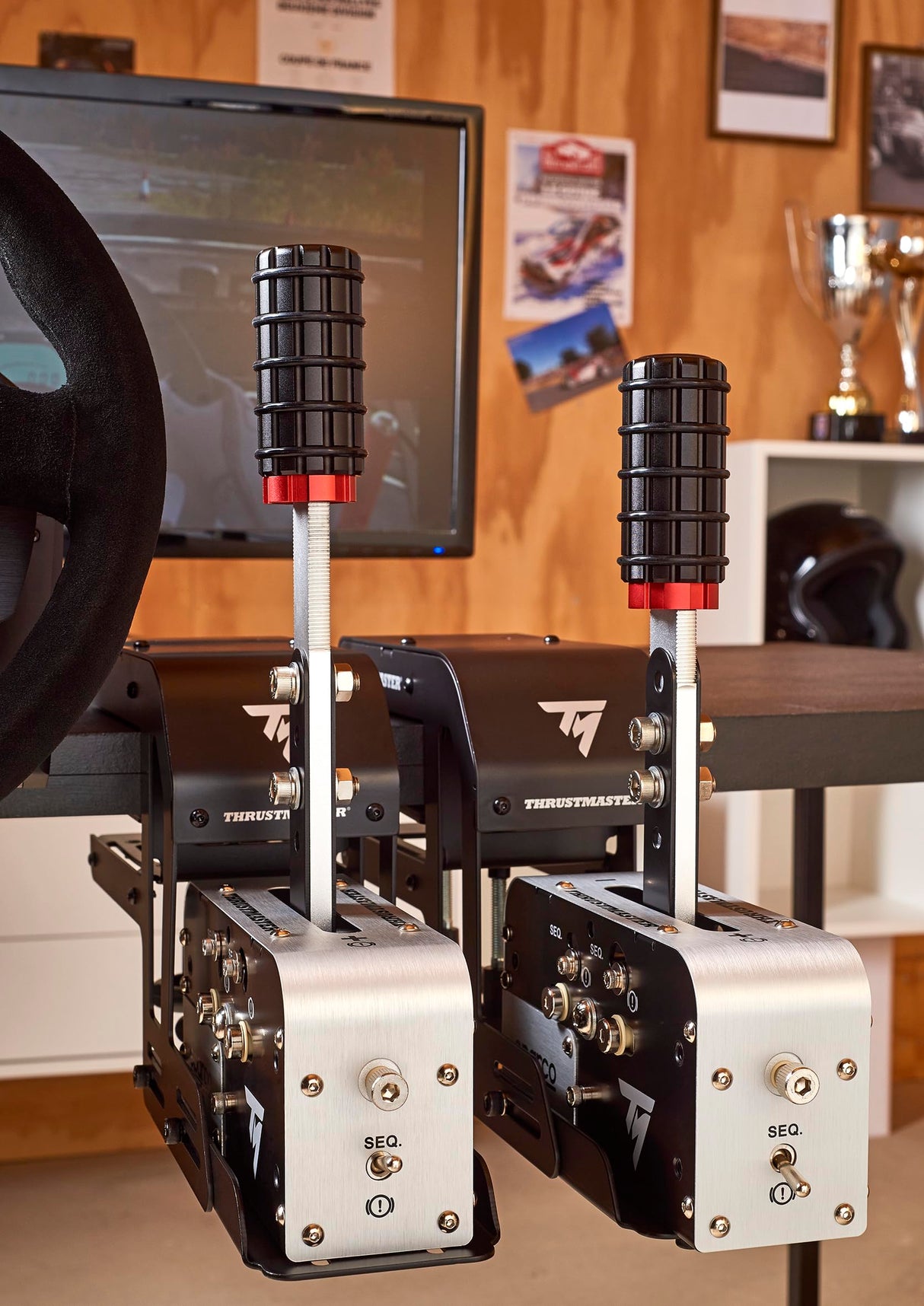 Thrustmaster TSS Handbrake, Freno de Mano Progresivo y Cambio de Marchas Secuencial, para PC, PS5, PS4, Xbox Series X|S, Xbox One