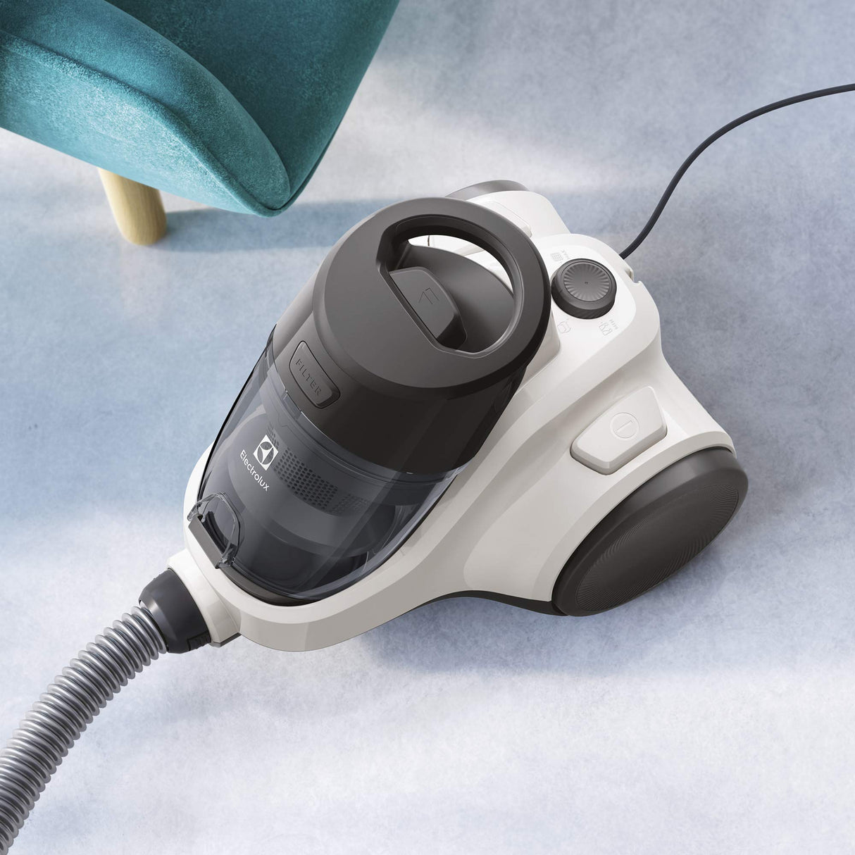 Electrolux EC41-2SW 750 W - Aspiradora (750 W, Aspiradora cilíndrica, Secar, Sin bolsa, 1,8 L, Filtro higiénico)