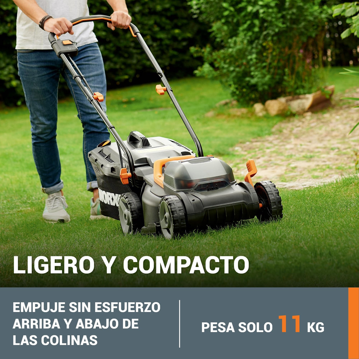 WORX WG779E.1 Cortacésped 34cm 40V (220V) 4.0Ah, Negro