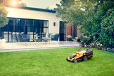 LawnMaster CLMF2437G Cortacésped con Batería 24V MAX 2x4.0Ah, 37cm hasta 300m², Altura de Corte 6 Niveles 22-72 mm, Bolsa de Recogida de 40L