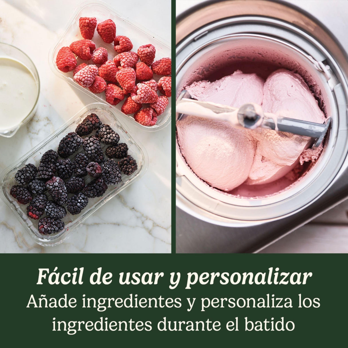 Cuisinart Heladera Profesional ICE100E Heladera con compresor 1.5L, Maquina para hacer helado, gelato, sorbetes y yogur helado casero, 150W, Helado al instante, Acero inoxidable, Color Plateado
