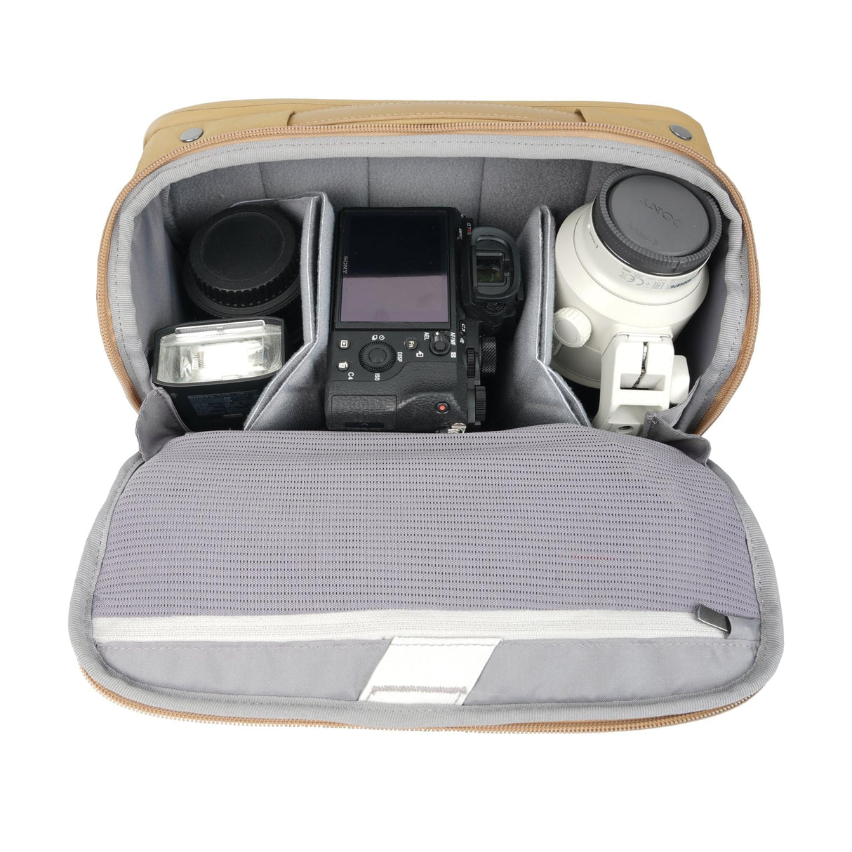 Vanguard Veo Metro S7L BG - Bolsa de fotógrafo para cámara, Objetivos y Tablet de 11 Pulgadas, Beige