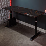 X Rocker Cougar XL Escritorio y estación de Trabajo para Juegos de Altura Ajustable, Mesa de computadora de Metal Resistente con Alfombrilla de ratón Grande, portavasos y Bandeja para Cables – Negro