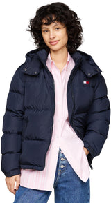 Tommy Jeans Cazadora Acolchada Mujer Alaska Impermeable, Azul (Dark Night Navy), XL