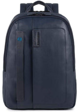 PIQUADRO Pulse - Mochila para PC de 14" o 15,6", turquesa, 14, Cuero