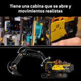 LEGO Technic Excavadora Volvo EC500 Hybrid - Kit de Maquetas para Adultos de Vehículo de Obra Motorizado con Brazo Móvil, Orugas, Martillo y Pala - Idea de Regalo para Hombres 42215