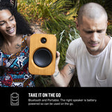 House of Marley Get Together Duo Altavoces de Estantería - Altavoces Activos Bluetooth con Entrada AUX, Compatibles con Tocadiscos y Vinilo, Alta Definición, Diseño Sostenible