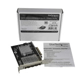 StarTech.com Tarjeta de Red PCI Express para Servidores con 4 Puertos SFP+ - Tarjeta de Red de 10 Gibabits con Chip Intel XL710