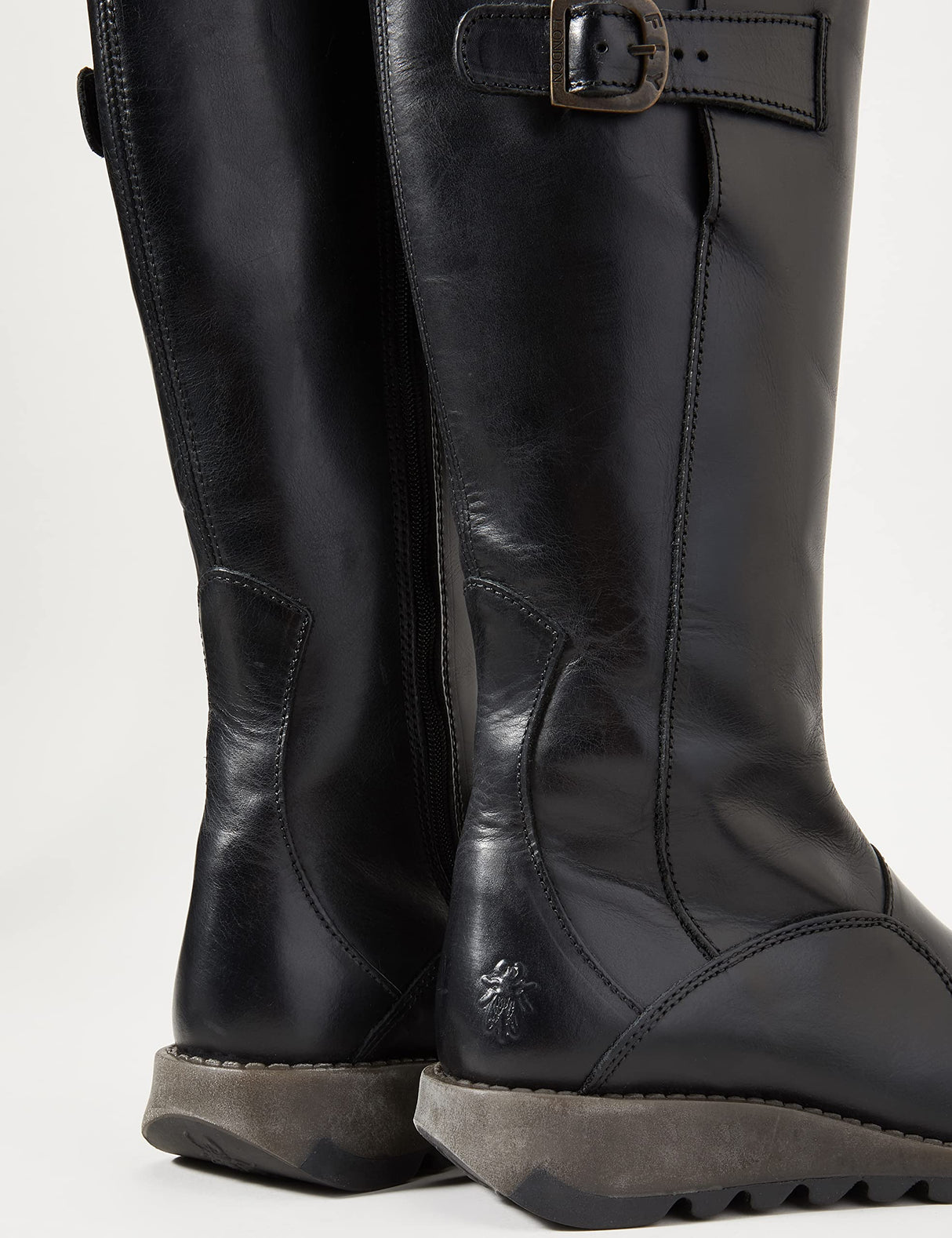 Fly London Mol 2, Botas con cremallera, Mujer, Black 005, 38 EU