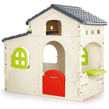 FEBER - Candy House, Casita Infantil para el Jardín, Colores Luminosos y Resistentes a la Luz Solar y Temperaturas, Fácil Montaje, Amplio Espacio con Buzón, Ventanas y Bandeja, Famosa (800012221)