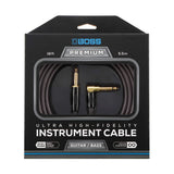 BOSS BIC-P18A Cable de instrumento con conectores de 1/4 de pulgada de recto a ángulo recto, 18ft / 5.5m