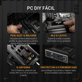 ASUS TUF Gaming B860M-PLUS WiFi, Placa Base Intel mATX, 12+1+2+1 80A etapas de alimentación DrMOS, DDR5, PCIe 5.0, 3 Ranuras M.2, Wi-Fi 7, Realtek 2.5Gb Ethernet, DisplayPort, HDMI, USB 20Gbps Tipo-C