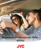 KENWOOD KSC-W1200T Subwoofer Tubular - Subwoofer de Tamaño Compacto y Forma de Tubo, con Correas para Instalación Rápida y Fácil en Coche. Potencia Nominal 200W y Potencia de Pico 1200W