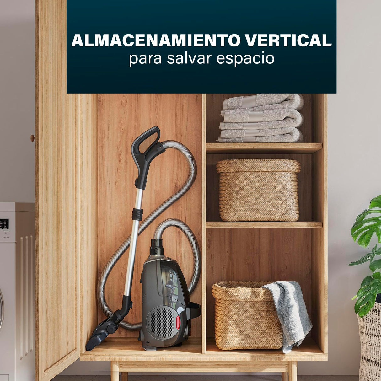 Princess Airmotion Pro, Función Fragancia para Aire Fresco, Ligero & Compacto & Gran Capacidad 4L, maniobrable con 3 Ruedas, 4,5 kg, 800W, 21 kPa, Filtro HEPA, 12m, 68 dB, Aspirador con Bolsa 336090