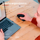 Trust Verto 60 Pack - 60x Ratón Vertical Inalámbrico, Ratón Ergonómico, 800/1200/1600 dpi, 2.4GHz, Microrreceptor USB, para PC, Ordenador, Laptop, Desktop, Mac, Pilas Incluidas - Negro