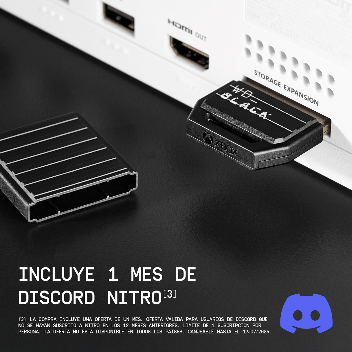 WD_BLACK C50 2 TB Tarjeta de expansión para Xbox (Compatible con la Serie X|S, Plug-and-Stay, Velocity Architecture, Reanudación rápida, Subscripción gratuia de 1 Mes de Xbox Game Pass) Black