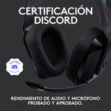 Logitech G535 LIGHTSPEED para gaming Auriculares inalámbricos con micrófono - Auriculares supraaurales ligeros, micrófono volteable para silenciar, estéreo, PC, PS4, PS5, recargables por USB - Negro