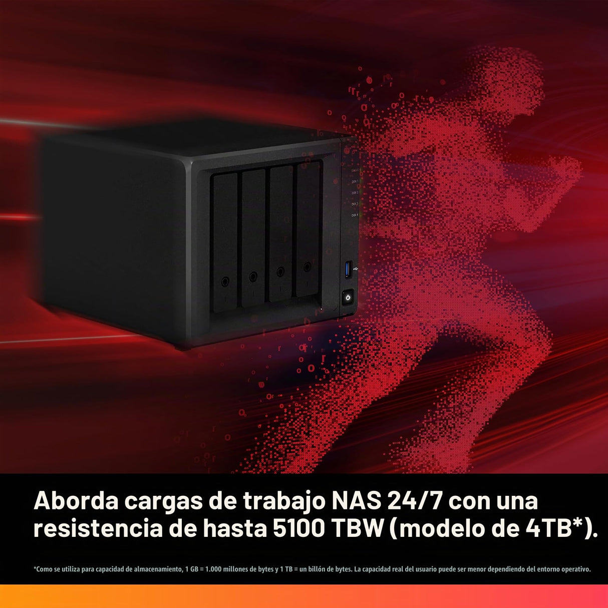 WD Red SN700 4 TB NVMe SSD para dispositivos NAS, con una sólida capacidad de respuesta del sistema y un excepcional rendimiento de E/S