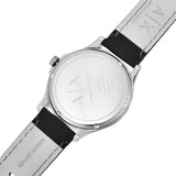 Armani Exchange Reloj hombre, Movimiento cronógrafo de cuarzo y caja de 46mm con correa de piel, Negro y Gris