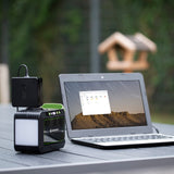 Bresser Mobile Power Station 88,8 Wh, 6 Ah / 14,8 V con batería de iones de litio de alta calidad, puertos USB, CA y CC y gran luz LED