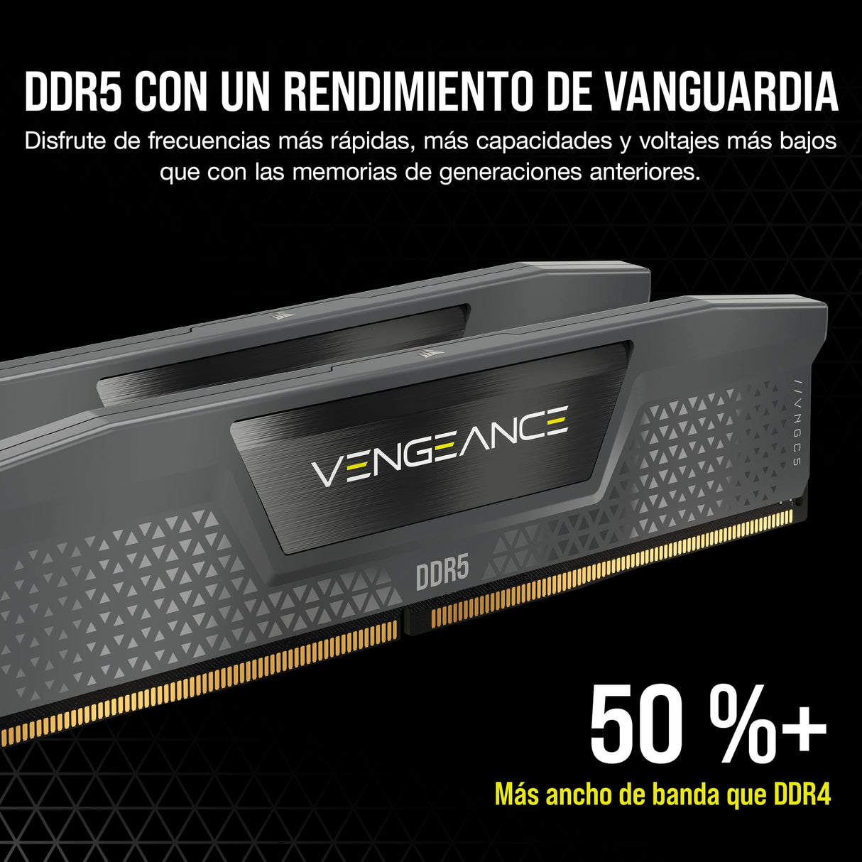 CORSAIR Vengeance DDR5 RAM 64GB (2x32GB) 6000MHz CL30-36-36-76 1.40V AMD Expo Intel XMP 3.0 Memoria de Ordenador de Sobremesa – Gris (CMK64GX5M2Z6000Z30)