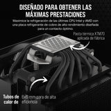 CORSAIR A115 Torre de Alto Rendimiento para CPU - Enfría hasta 270W TDP - Montaje de Ventilador Deslizante y de Bloqueo - Dos Ventiladores Corsair AF140 Elite - Pasta Térmica Preaplicada - Negro