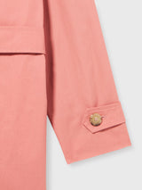 Tommy Hilfiger Abrigo Mujer Cotton Short Trench Gabardina, Rosa (Teaberry Blossom), 38