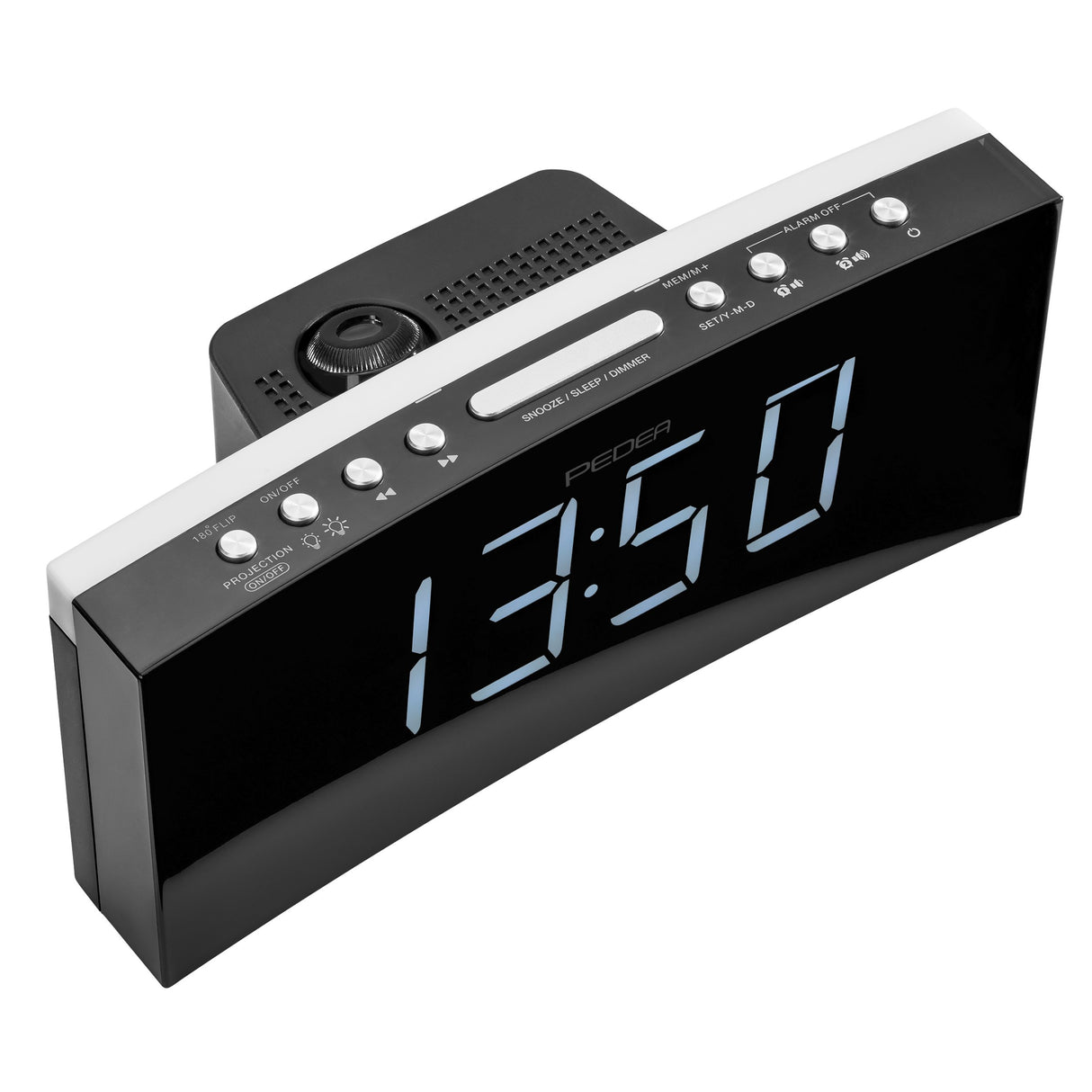 PEDEA 55005200 - Radio (Reloj, FM, 87,5 - 108 MHz, Sintonización automática, LED, Negro, Gris)