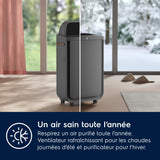 Electrolux Pure Multi 700, purificador de aire, conexión Wi-Fi, función de ventilador, aire puro Filtración HEPA en 5 pasos, 73m2 máx., silenciador, EPU72771DG, gris oscuro